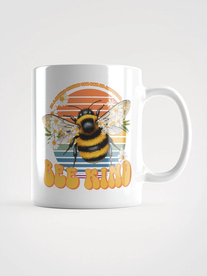 Sunset Bee Kind White Glossy Mug product image (1)