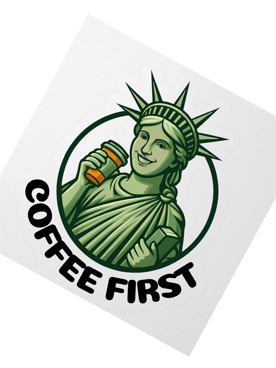 Coffee First Kiss Cut Stickers product image (5)