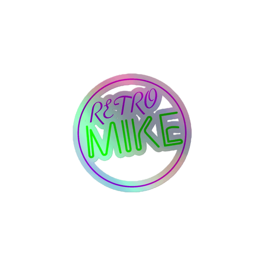 Retro Mike Holographic Sticker product image (1)