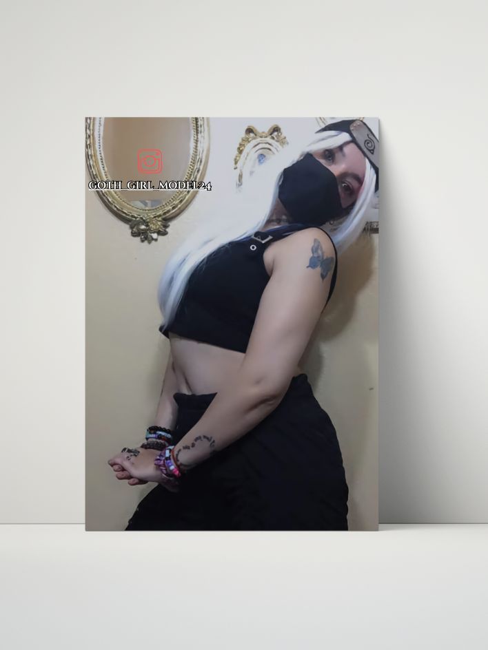 Naruto – Kakashi Cosplay Metal Print (Masked Intent) featuring goth_girl_model24 - 8x10 Metal Print product image (1)