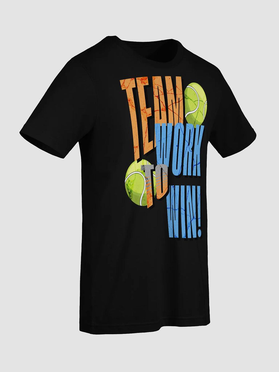 Team Work To Win Tennis Winning Textured T-Shirt product image (4)