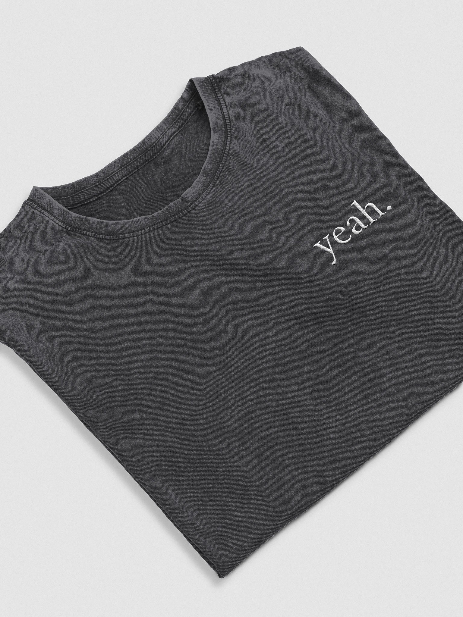 “yeah.” Embroidered Distressed Tee product image (11)