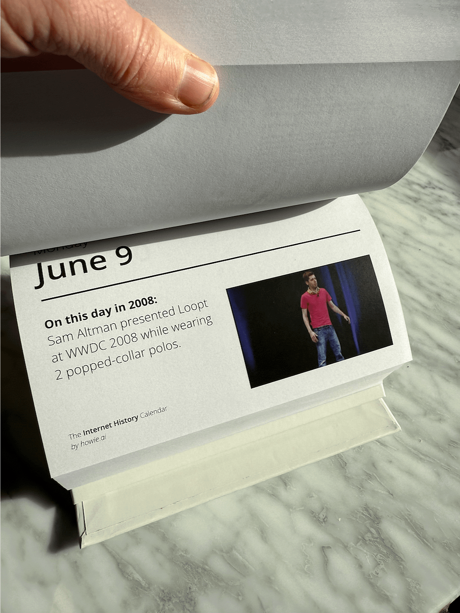 Internet History Calendar product image (3)