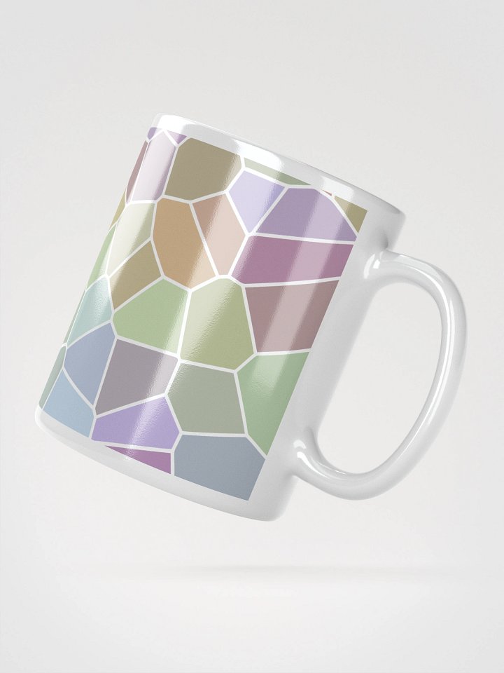 Mug Blanc Mozaïque Luna - Design Géométrique Rétro Chic - Cadeau Déco product image (2)