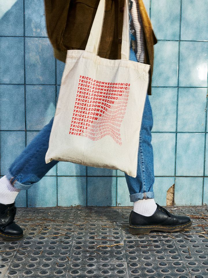 Trick Economics Tote (red text) product image (1)