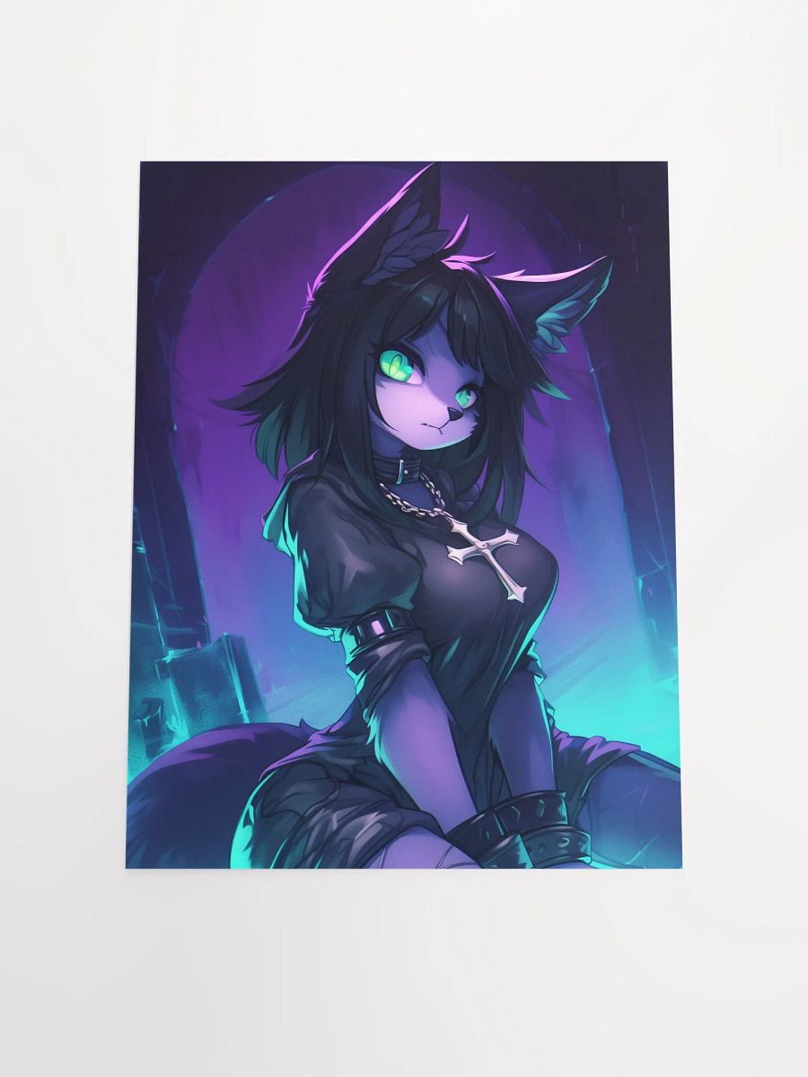 Feline Cyberpunk Fantasy Poster product image (8)