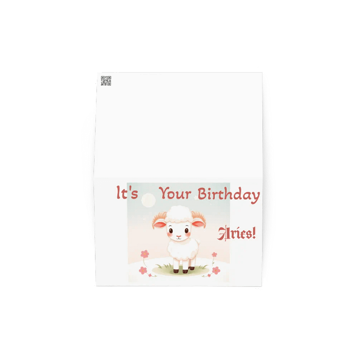 Fluffy Lamb Birthday Greeting Card product image (4)