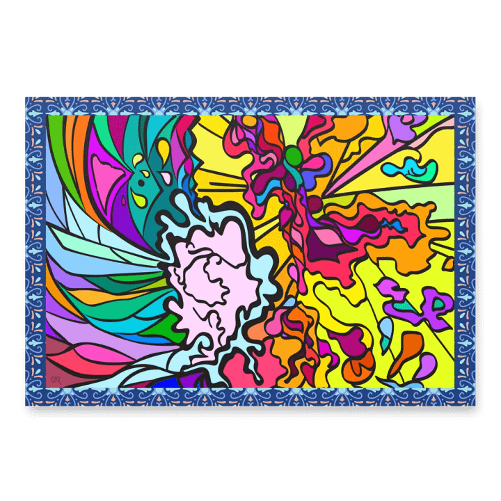 Coastal Escape - Vibrant Swirls Wrapping Paper Set – Marine Life Collection product image (1)