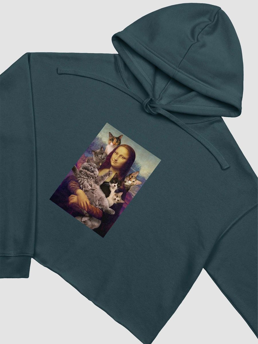 Mona Lisa Meow Cats Crop Hoodie product image (23)