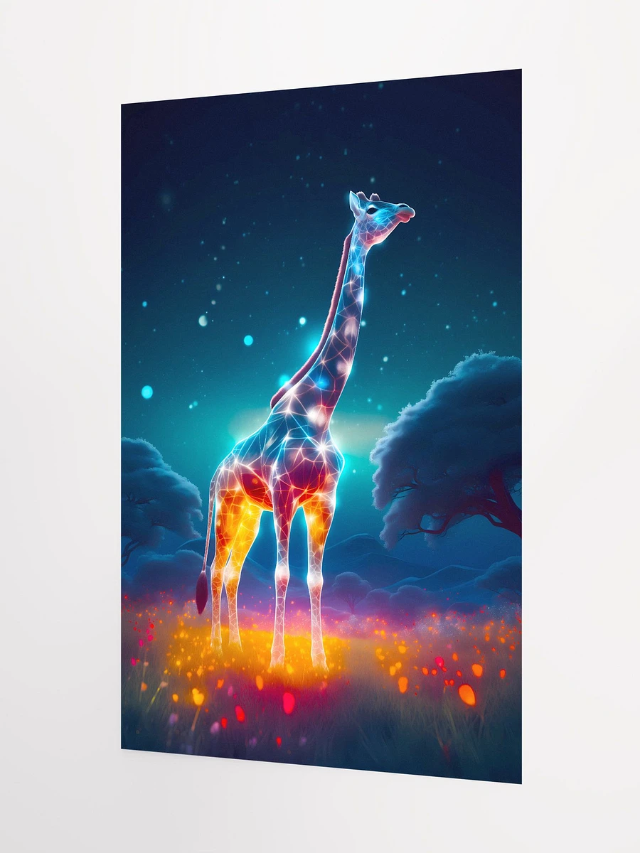 Celestial Giraffe: A Starry Animal Silhouette Against the Dark Night Matte Poster product image (5)