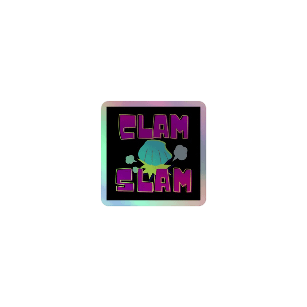 Clam Slam Sticker Holographic product image (1)
