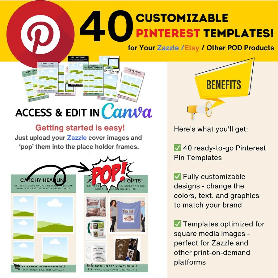 40 Pinterest PIN Templates product image (1)
