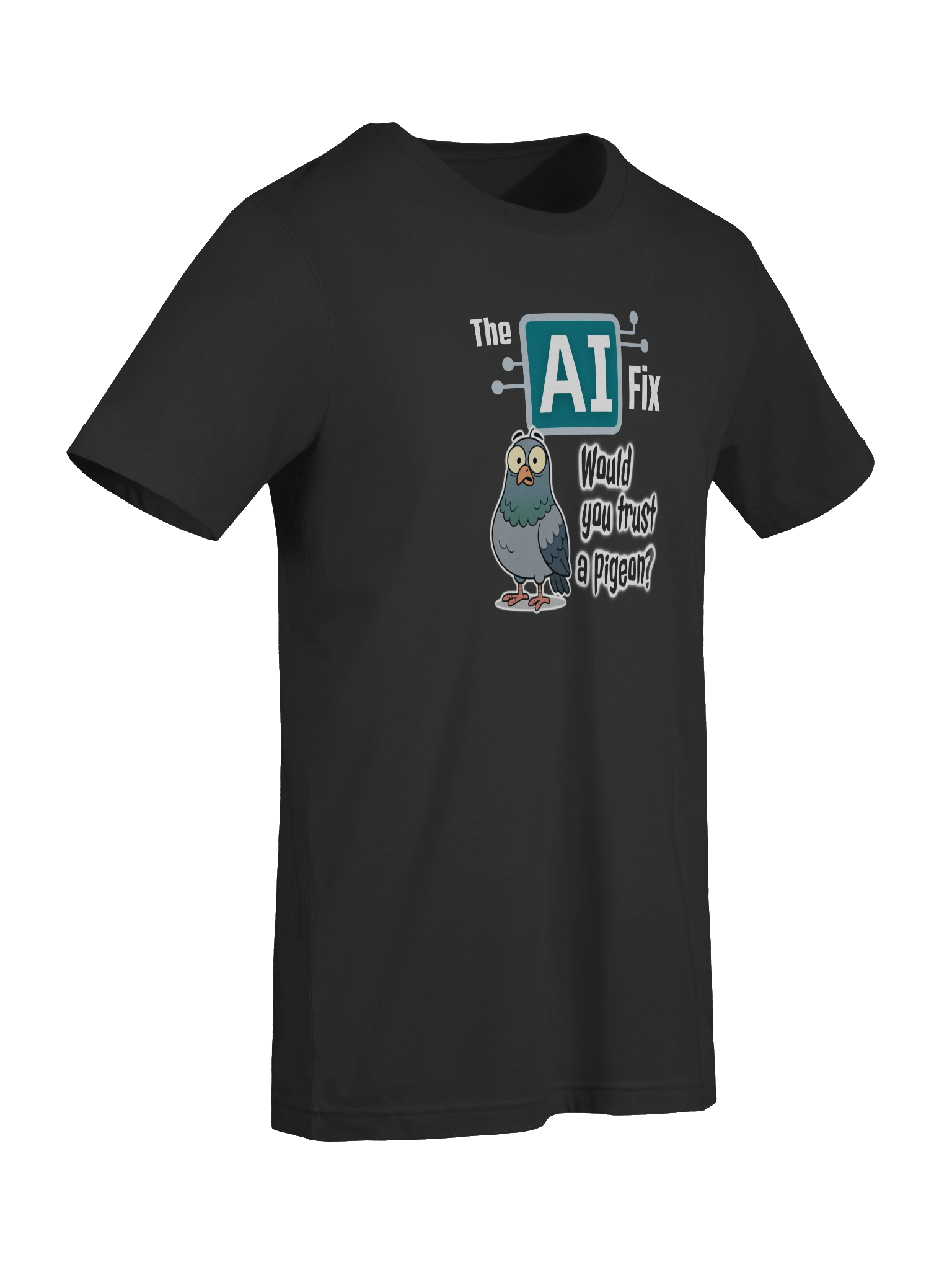 The AI Fix: Would you trust a pigeon? Unisex Supersoft T-Shirt product image (9)