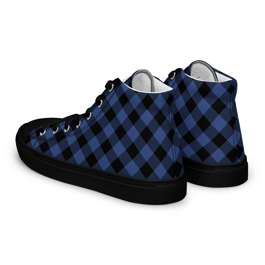 Lapis Blue Buffalo Check Men's High Top Shoes product image (9)
