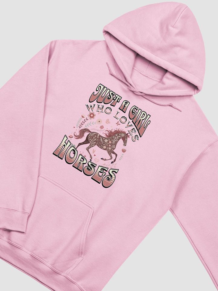 Just A Girl Who Loves Horses Floral Hoodie product image (20)