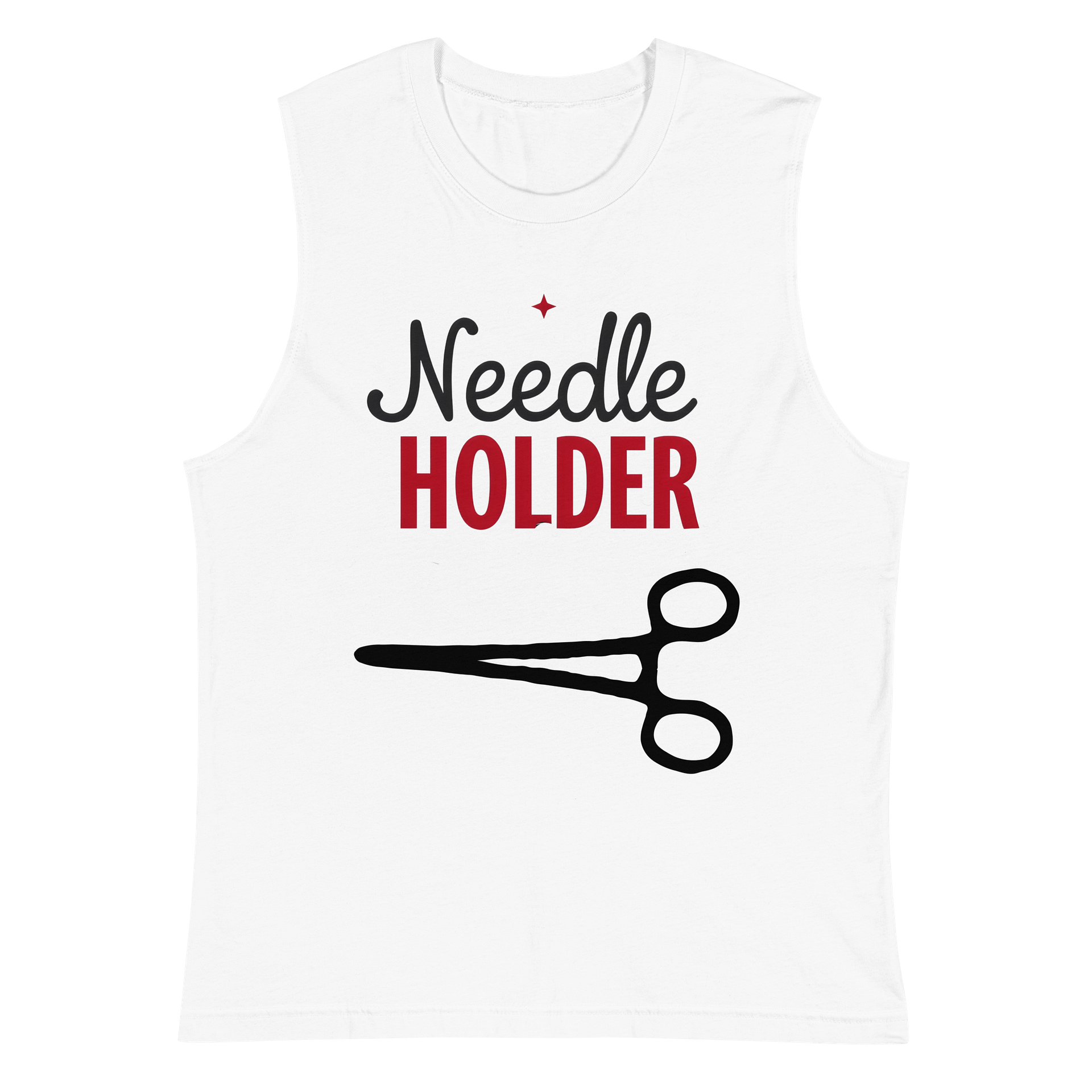 Stylized Needle Holder Muscle Tank product image (2)