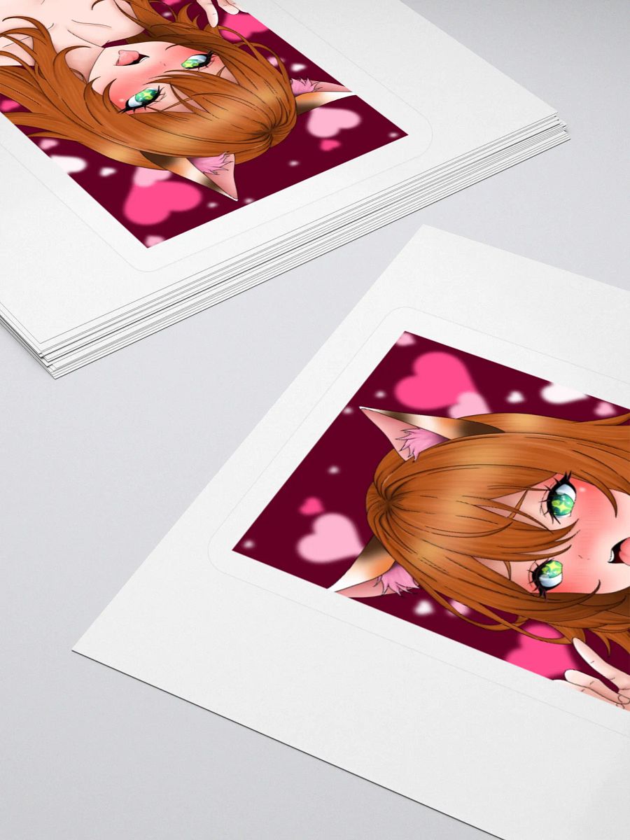 Kawaii Cat Girl Kiss Cut Stickers product image (14)