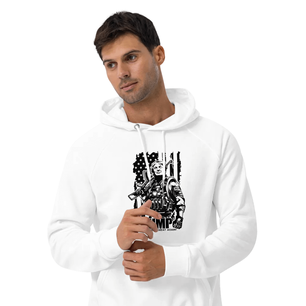 Trump AK47 - Unisex Eco Raglan Hoodie product image (12)