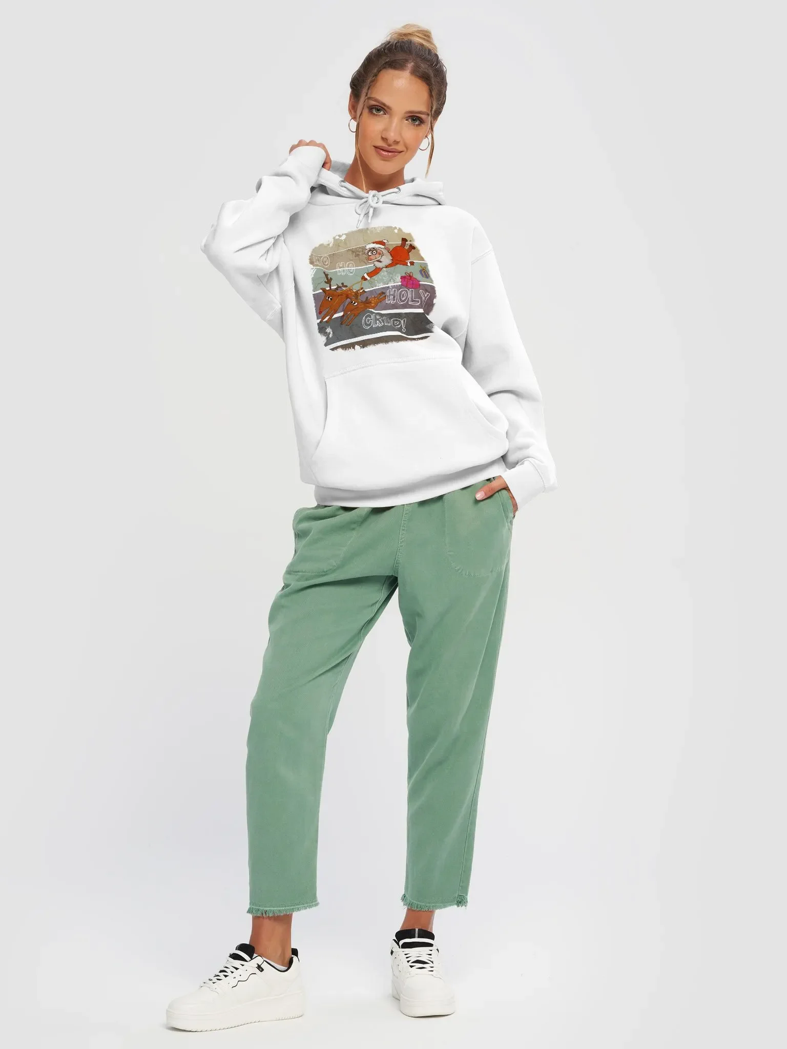 Holiday - Ho Ho Holy Crap! on Lane 7 Premium Hoodie product image (6)