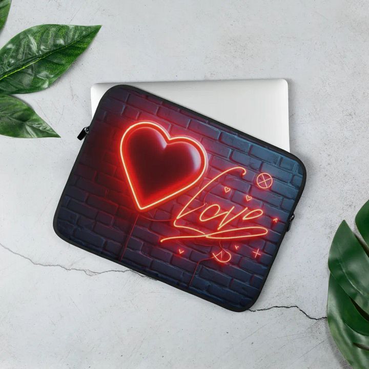 Neon Love Laptop Sleeve product image (2)