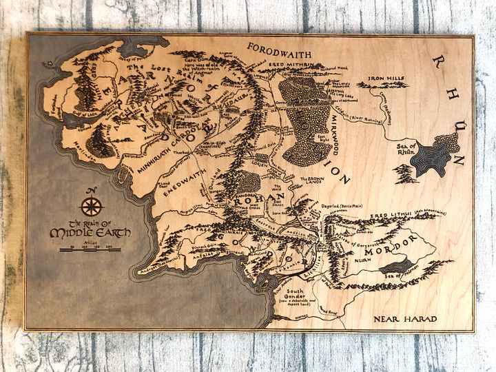 Middle Earth Map - 12" x 18" product image (1)