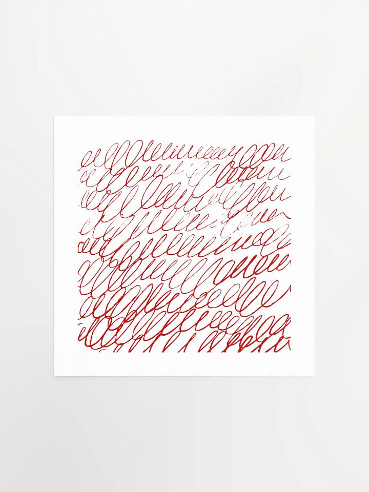 Red Scribble Abstract Line Art Print product image (1)