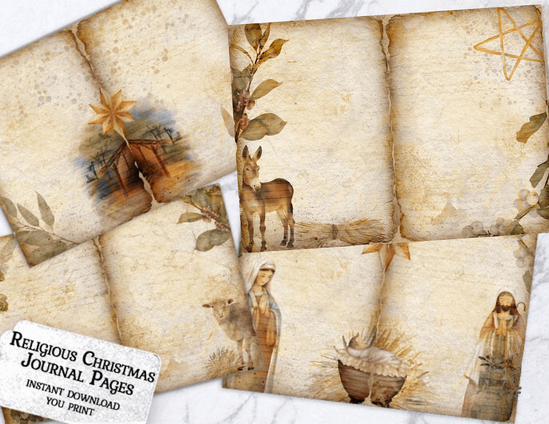 Digital Christmas Junk Journal Pages - Print at Home product image (2)