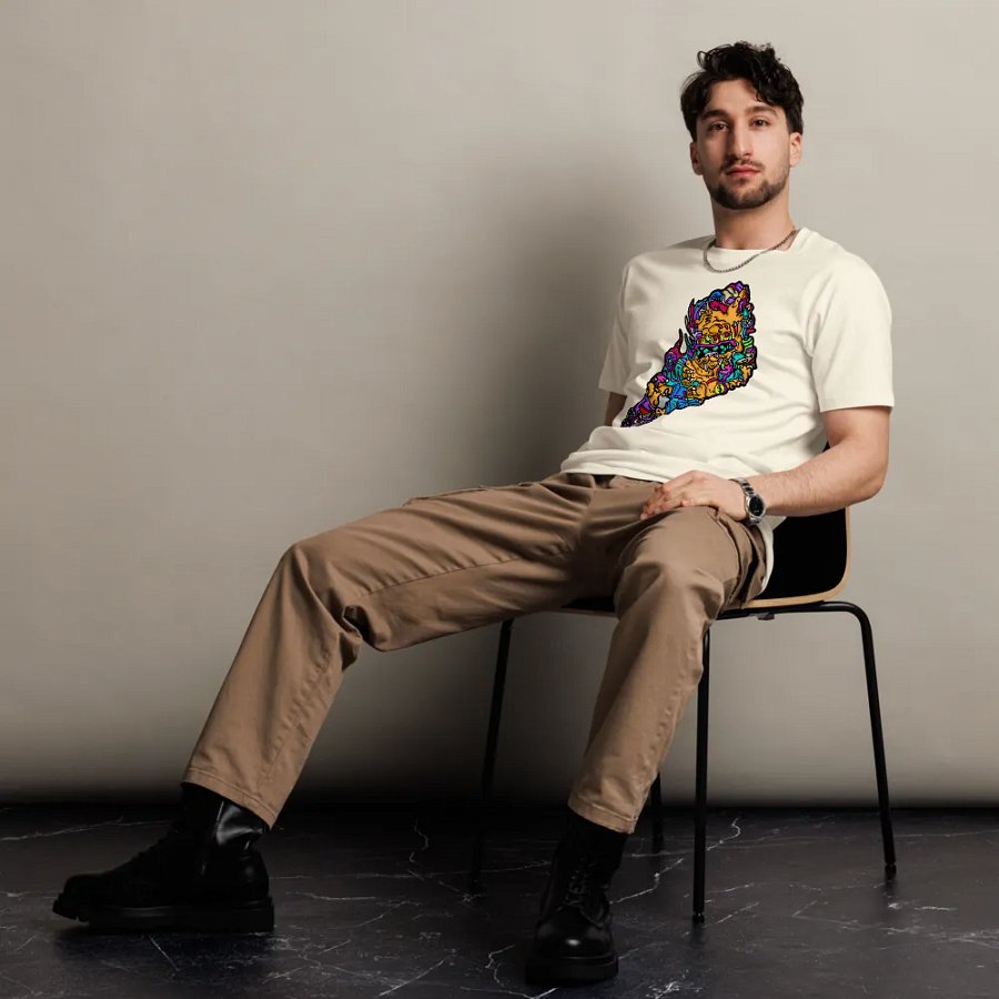 Chill Cat Tee Cream product image (5)
