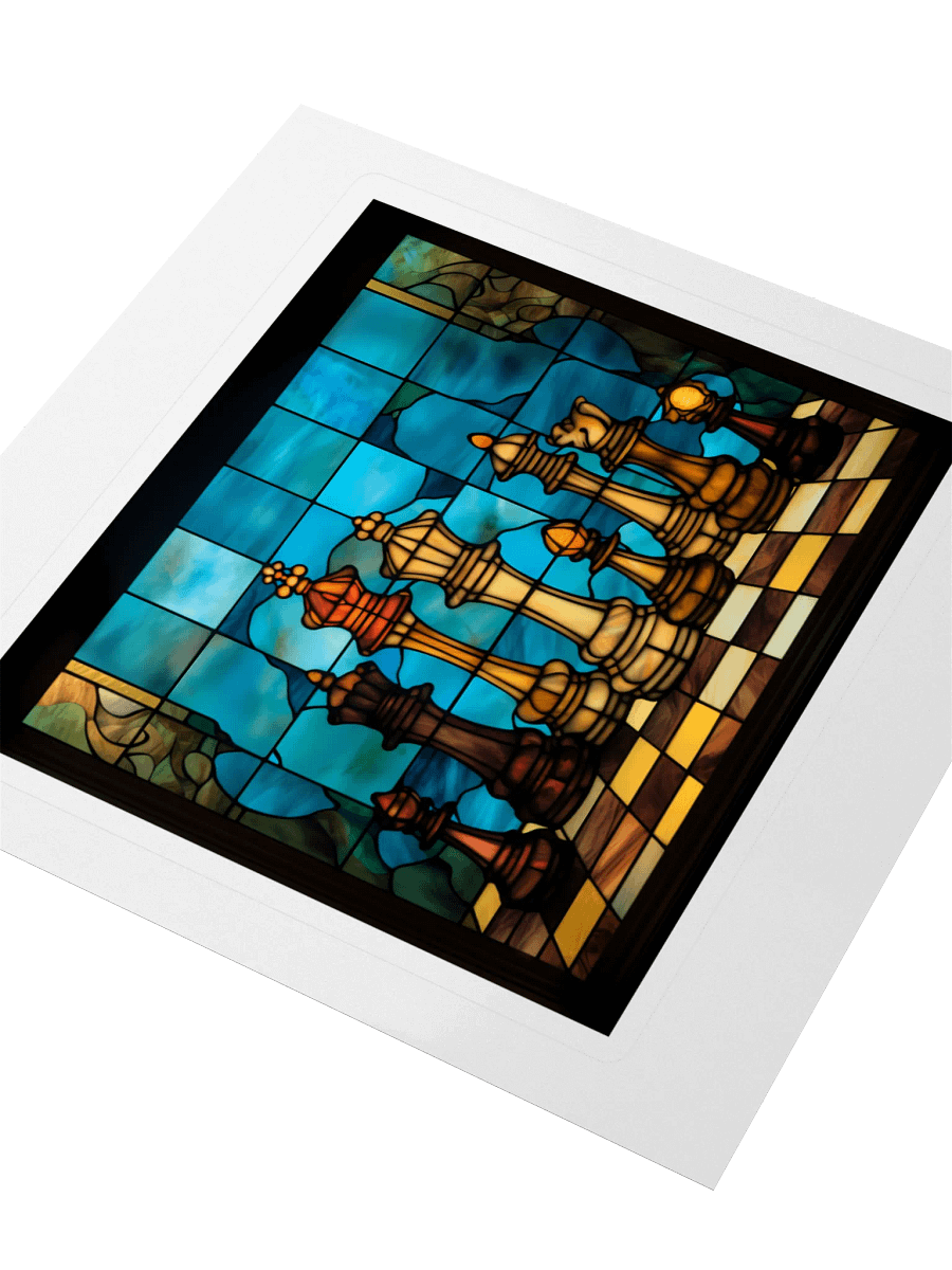 Royal Chess Stained Glass Kiss Cut Stickers product image (3)