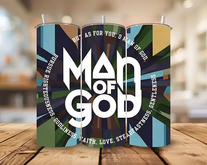 Man Of God Faith Stainless Steel Tumbler product image (1)