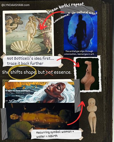 Chasing Venus Across the Seas: Tracing the Eternal Feminine
By Lynda Ashaw, Art Historian & Fine Artist

Venus rising from th...