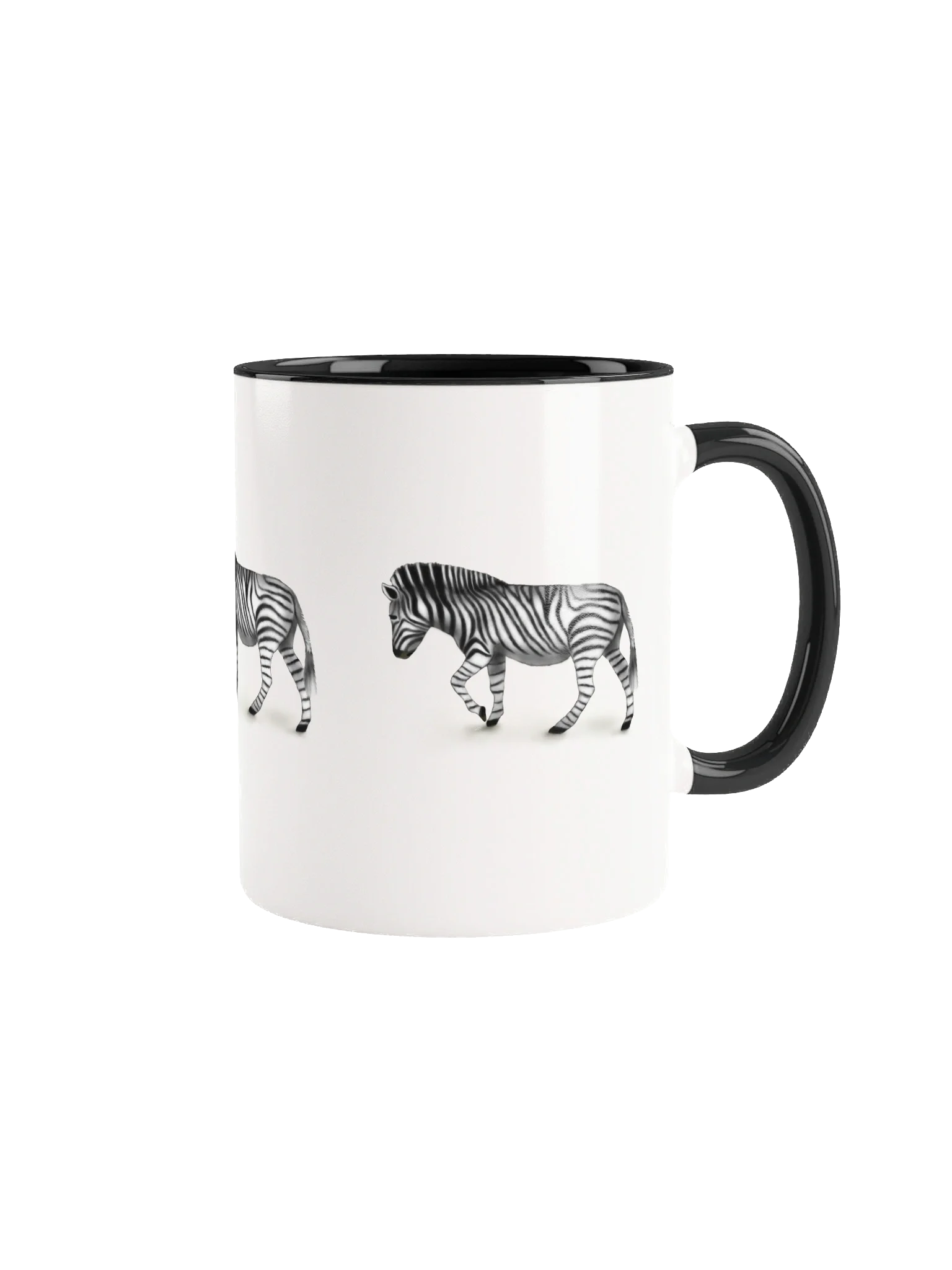 Striped Zebra Ceramic Mug with Color Inside product image (5)