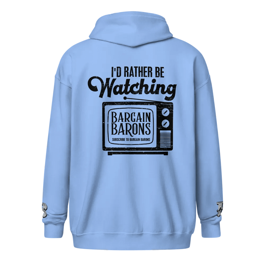 I'D RATHER BE WATCHING BB (Zipper Hoodie - Light) product image (4)