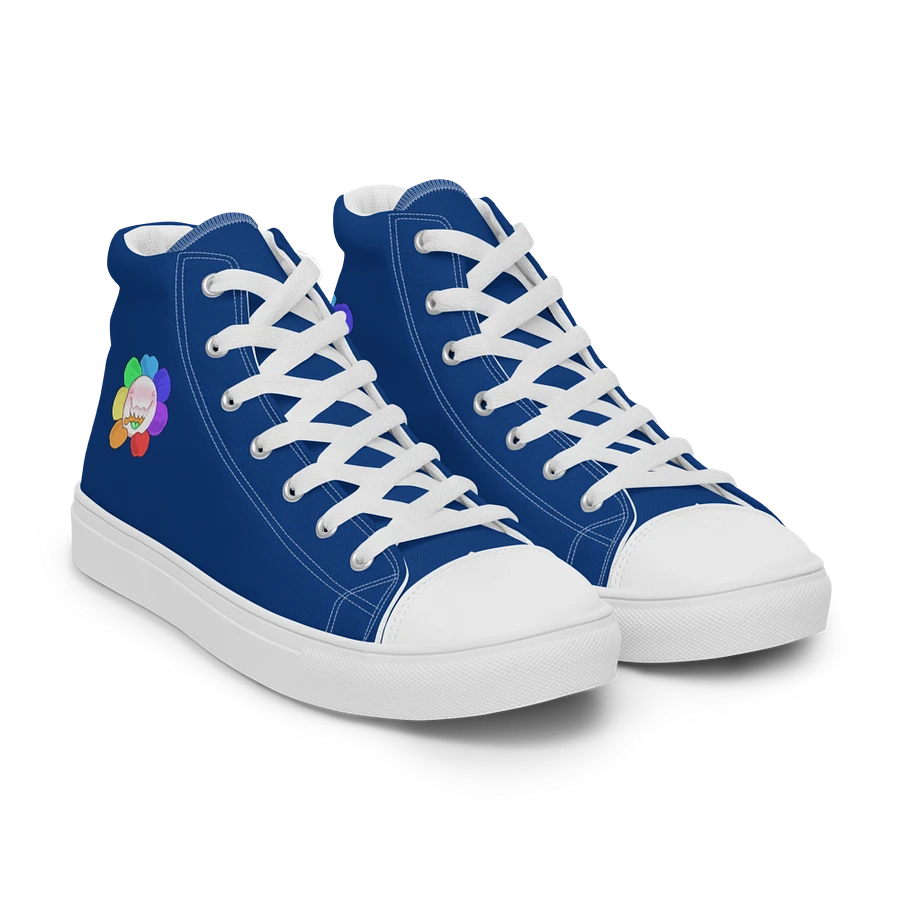 Navy and White Flower Sneakers product image (52)
