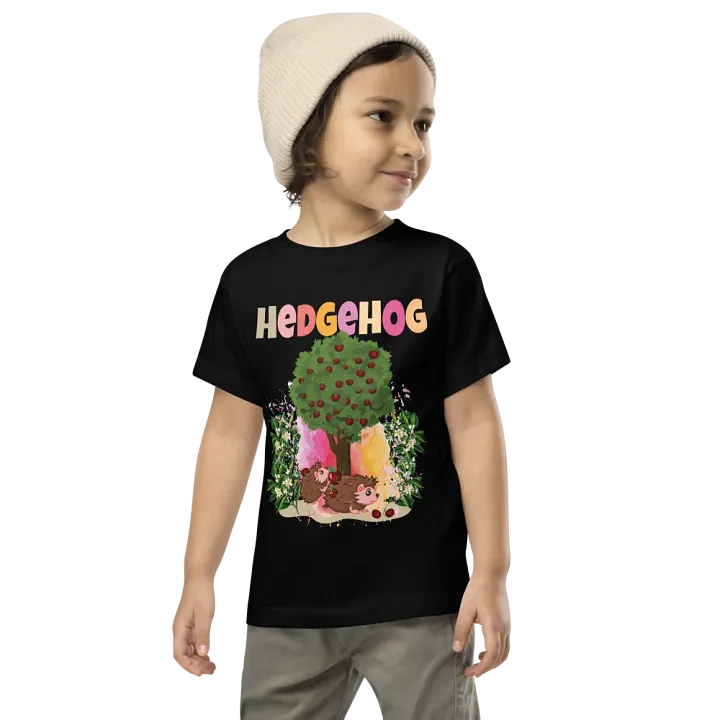 Hedgehog Cute Colorful Funny Bella +Canvas Toddler T-Shirt – Fun Gift for Kids product image (2)