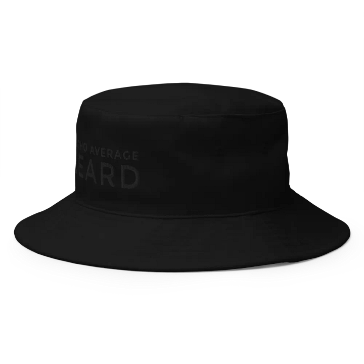 Nacho Average Beard Black Bucket Hat (Black Embroidery) product image (2)