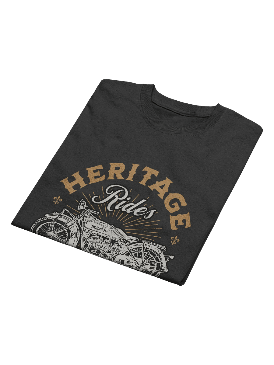 Heritage Rides T-Shirt | Vintage Motorcycle Biker Tee for Classic Riders product image (4)