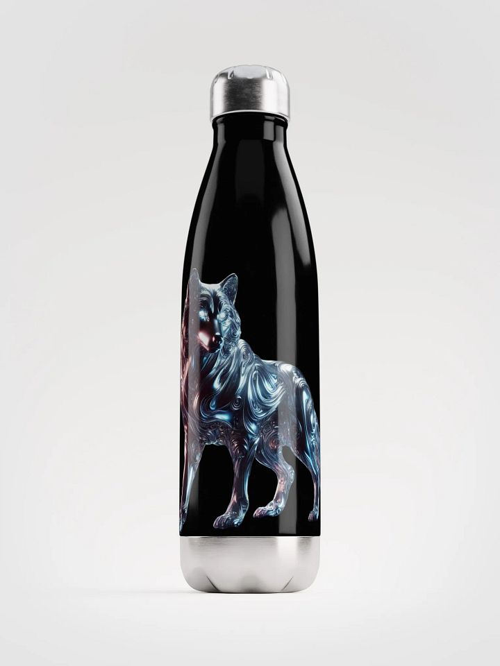 Liquid Metal Wolf #1 Stainless Steel Water Bottle product image (1)