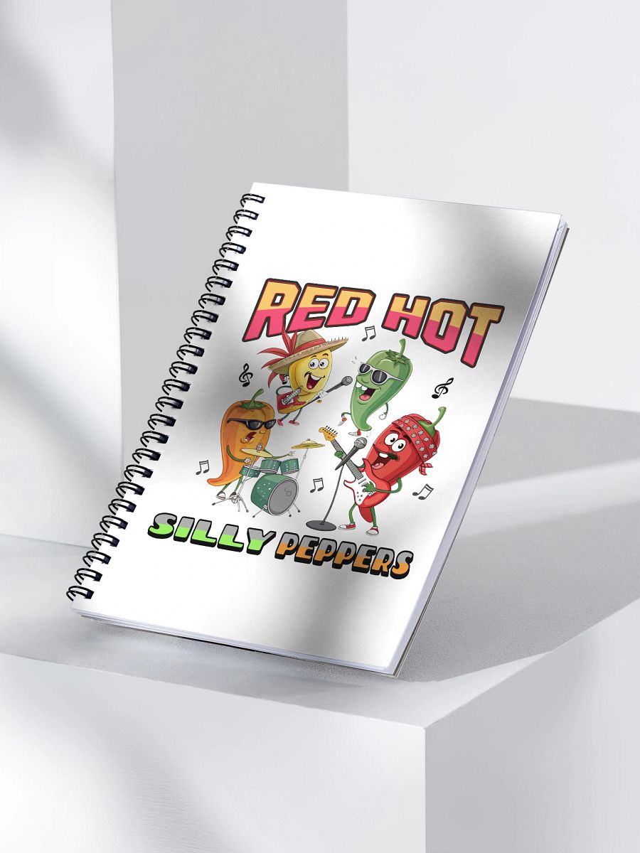 Red Hot Silly Peppers Spiral Notebook product image (3)