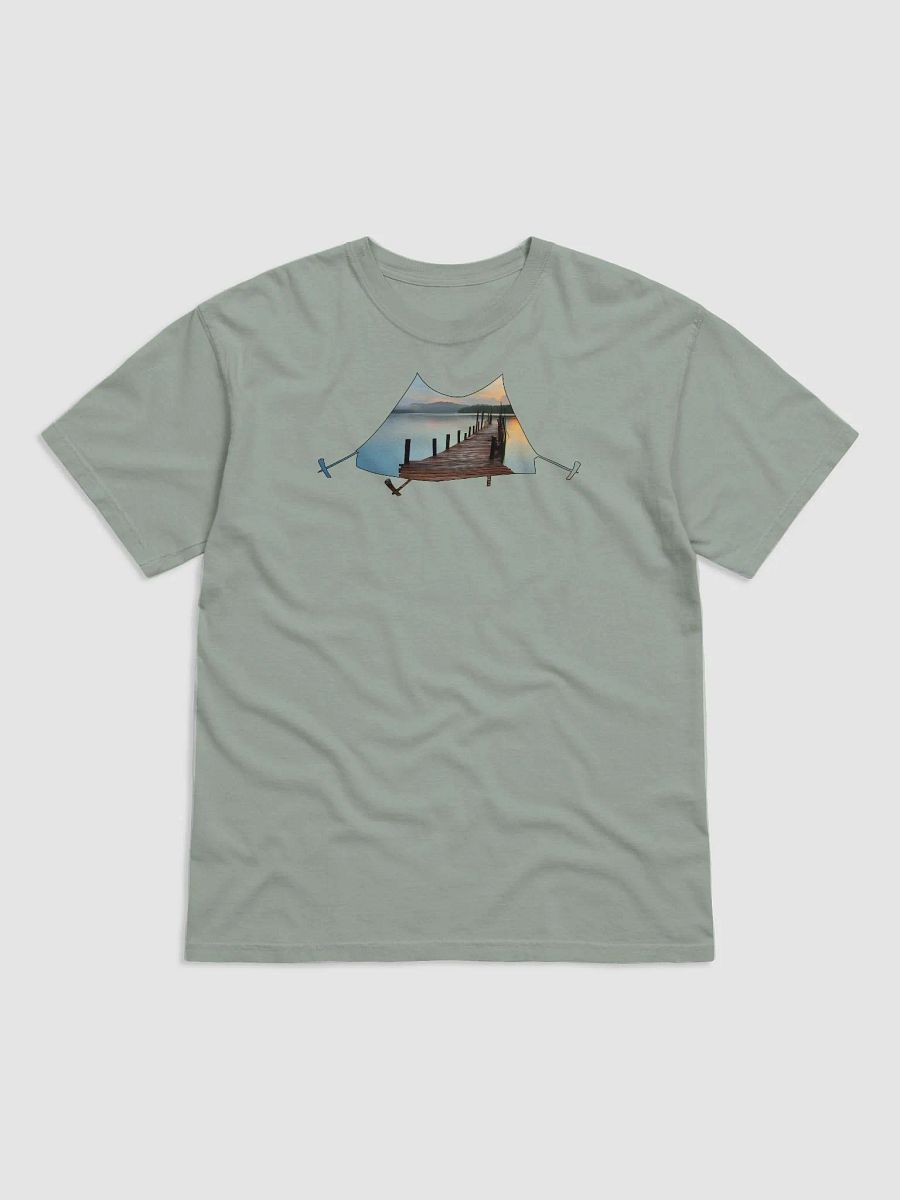 Camp, Relax, Reflect Hiking, tent, outdoors, camping, relaxing, bridge, adventure, away from home, nature, travel, mountain, forest, wild, trees, sunset, retro, souvenir, distressed. product image (2)