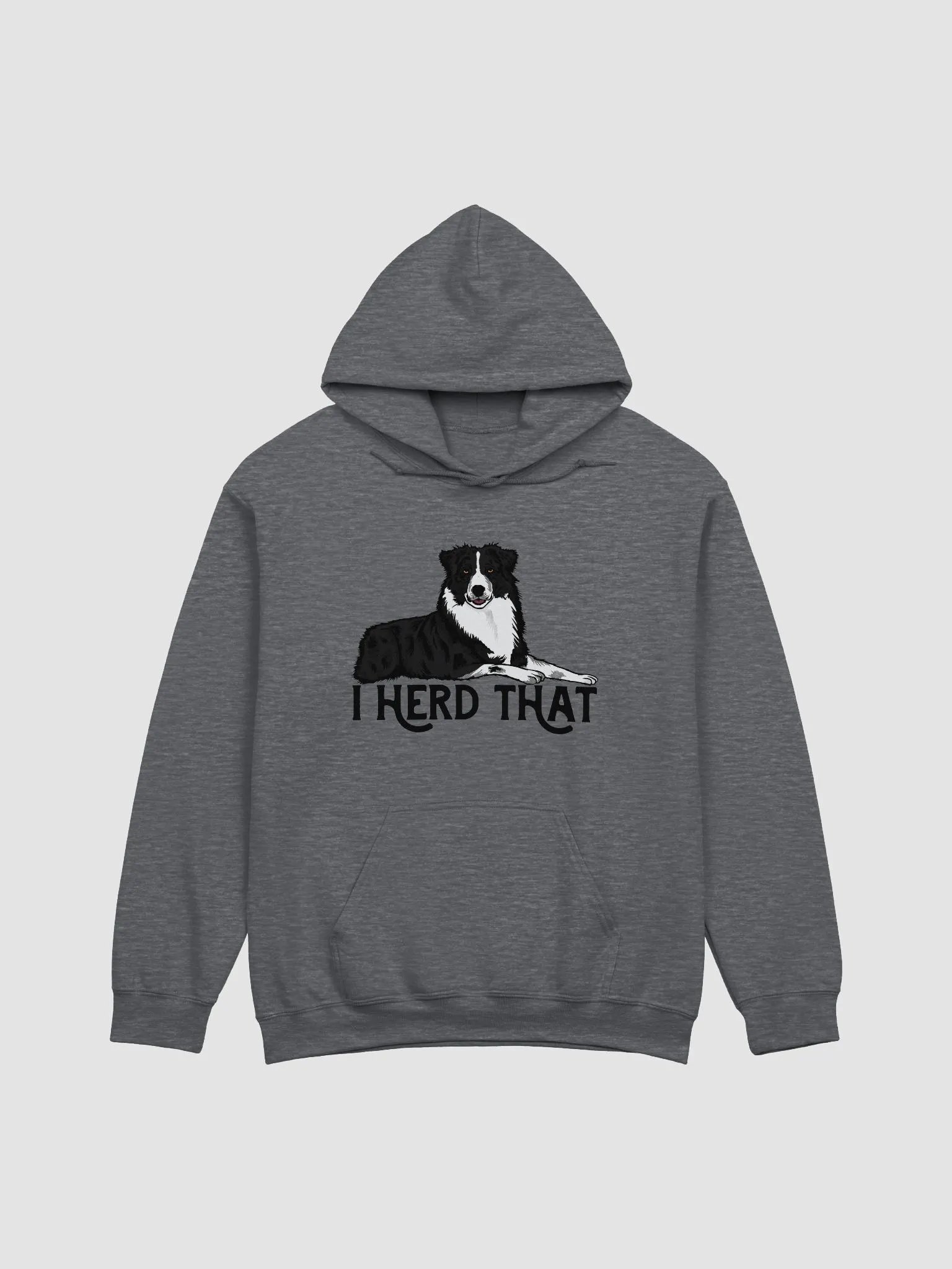 I Herd That | Funny Hooded Sweatshirt for Australian Shepherd (Black and White) Dog Owners product image (4)
