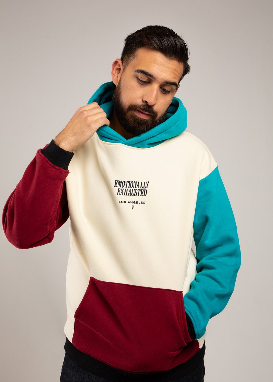 Emotionally Exhausted Color Block Hoodie product image (8)