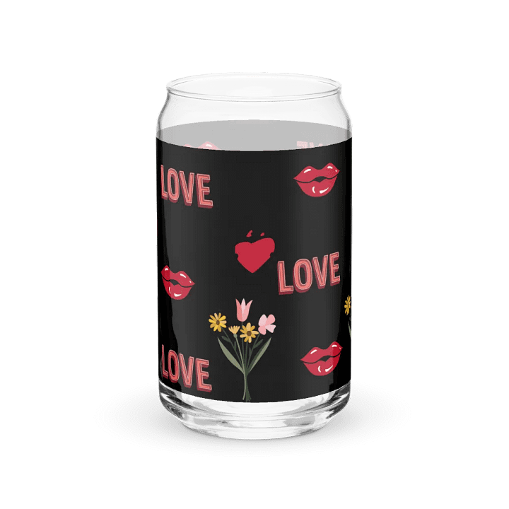 Love and Lips Glass Can product image (2)