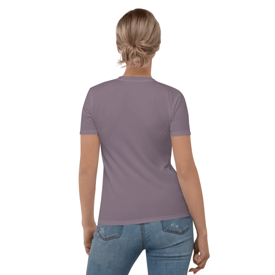 Plain Faded Orchid Grey Soft Summer Women's Crewneck Polyester Heavyweight Premium T-Shirt by Treasure Pie product image (4)
