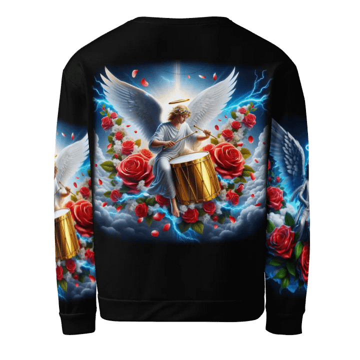Angels making Music with a Drum - All-Over Unisex Sweatshirt #10 product image (2)