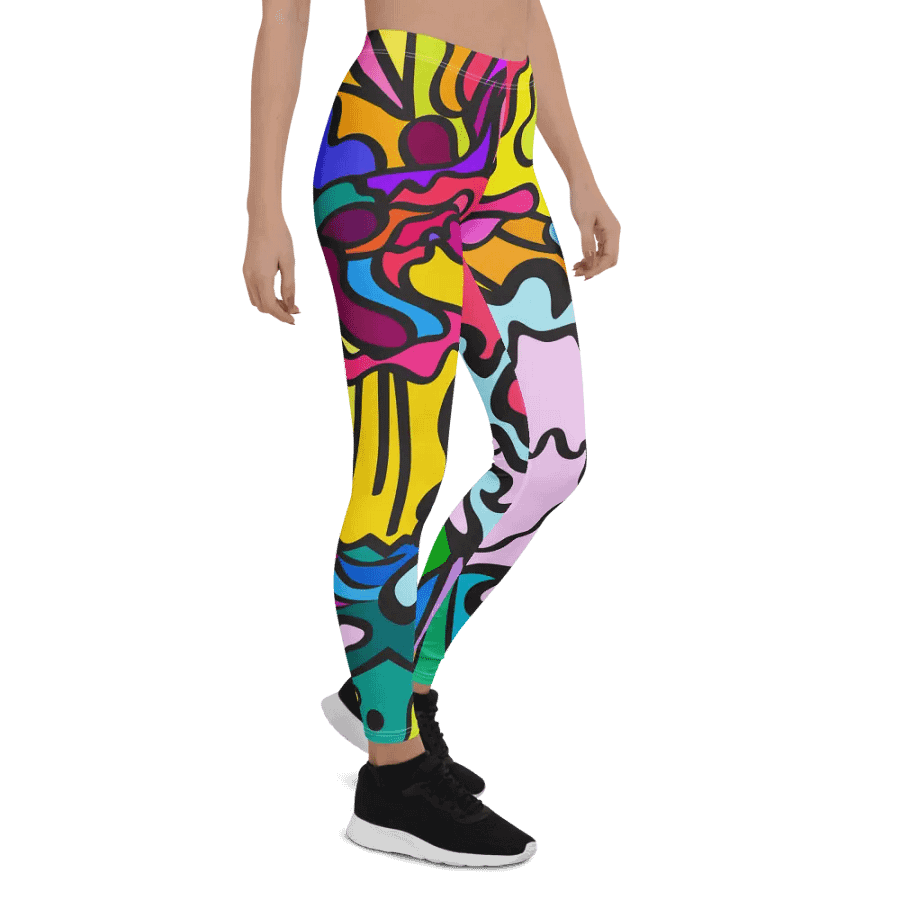 Vibrant Swirl All-Over Leggings - Wave at Sunset product image (5)