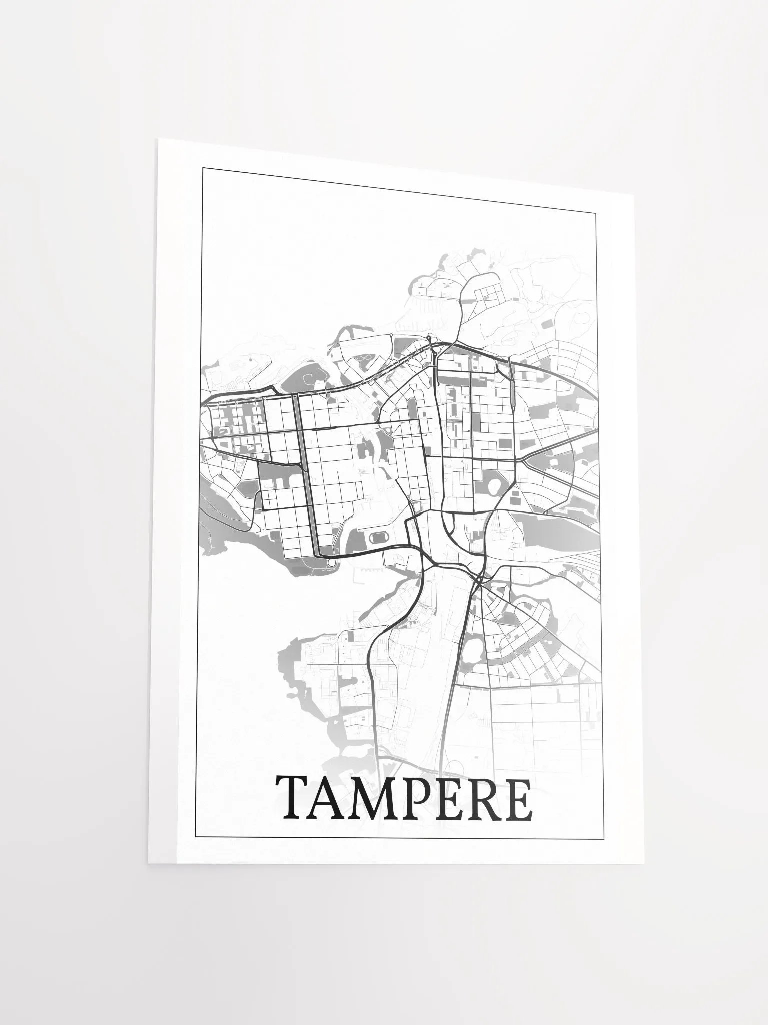 Tampere, Finland, city map print product image (13)