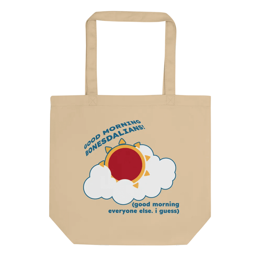 Good Morning/Ask Me Double Sided Tote Bag product image (1)