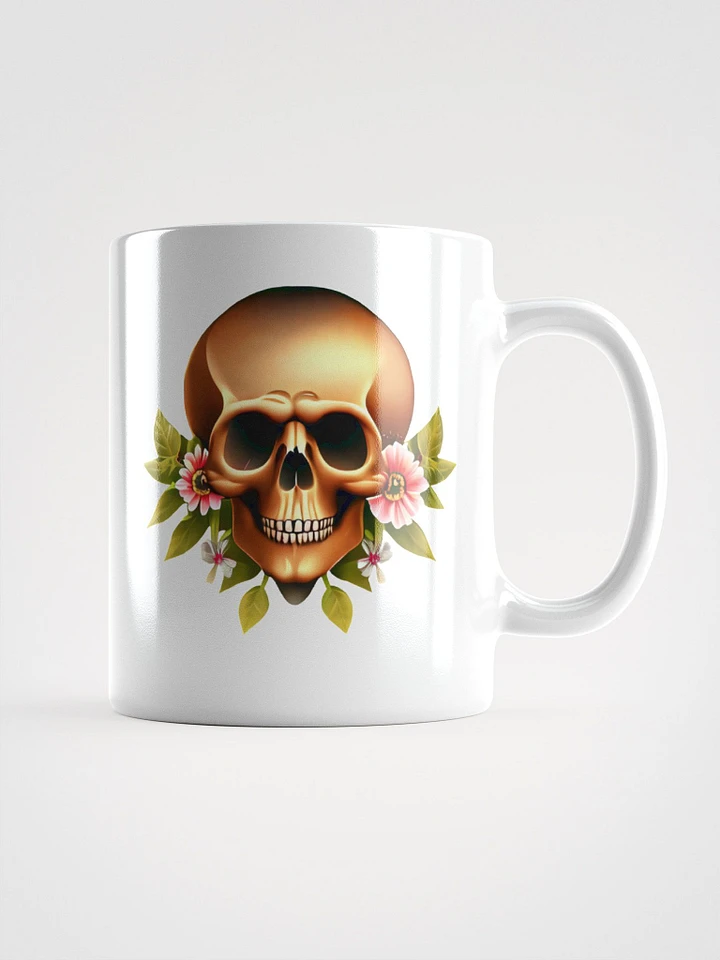 Skull with Nice Flowers Skull, skulls, skull art design, skeleton, skull and bones, scary, skull tattoo, artistic skull, human skull, dark skull, bones, Halloween, flowers product image (2)