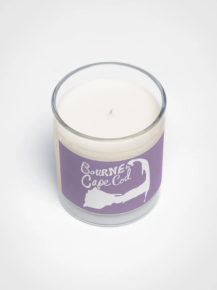 BOURNE to Cape Cod™ | Beach Vibes Candle | Unscented Soy Wax in Glass Jar | White Logo on East Side Lavender product image (3)